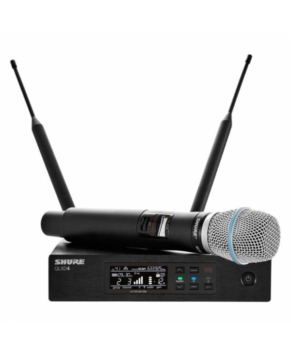 Shure QLXD24/B87A Digital Wireless Handheld Condenser Microphone System ...