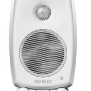 Genelec G Four 2-Way Powered Bookshelf Speaker (White & Black, Single)