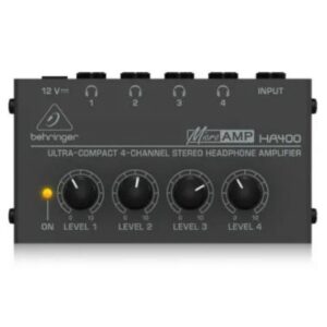 Behringer MICROAMP HA400 Ultra-Compact 4-Channel Stereo Headphone Amplifier
