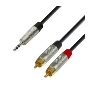 Adam Hall Germany K4YWCC0300 Audio Cable REAN 3.5mm Jack stereo to 2 x RCA male 3m