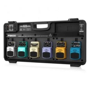 Behringer PB600 Universal Effects Pedal Floor Board with 9 V DC Power Supply and Patch Cables