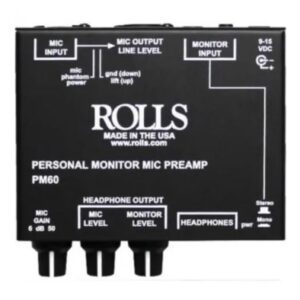 Rolls PM60 Personal Monitor with Mic Preamp