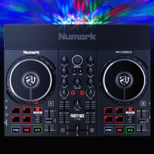 Numark Party Mix Live DJ Controller with Built-In Light Show and Speakers