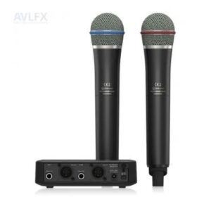 Behringer ULTRALINK ULM302MIC High-Performance 2.4 GHz Digital Wireless System with 2 Handheld Microphones and Receiver