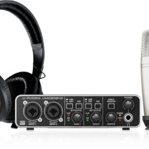 Behringer U-PHORIA STUDIO PRO Recording Bundle with UMC202HD Interface, Condenser Microphone & Headphones - Image 1