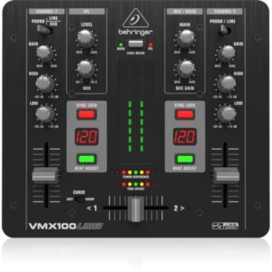 Behringer PRO MIXER VMX100USB Professional 2-Channel DJ Mixer with USB/Audio Interface, BPM Counter and VCA Control