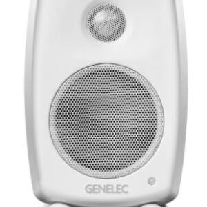 Genelec G One 2-Way Powered Bookshelf Speaker (White & Black, Single)