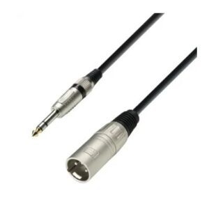 Adam Hall Germany K3BMV0300 Microphone Cable XLR male to 6.3 mm Jack stereo 3 m