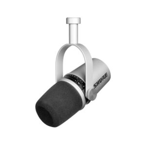 Shure MV7 USB and XLR Cardioid Dynamic Vocal Microphone, Silver