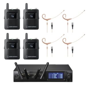 Audio Technica ATW-1441/BP894xCw-TH System 20 PRO Quad Wireless Headworn Mic System