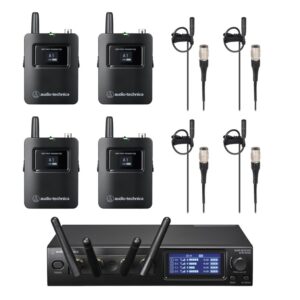 Audio Technica ATW-1441/BP898cW System 20 PRO Quad Wireless Lavalier Mic System