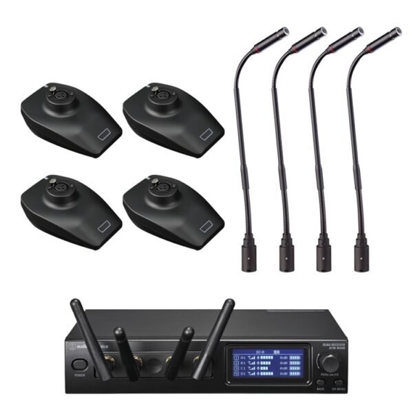 ATW-1447 PRO49Q System 20 PRO Quad Wireless Gooseneck Mic System